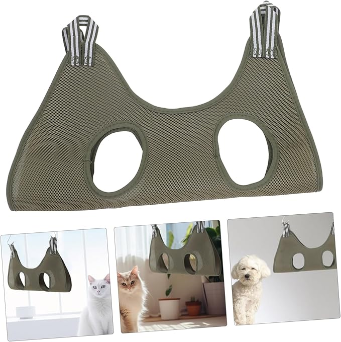 Cat and Dog Grooming Hammock Pet Grooming Leash for Nail Clipping Space-Saving Wall Door Mount Suitable for Elegant Home Decor Addition