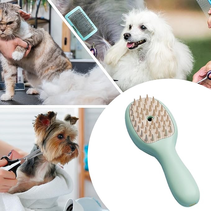 Cat Steamer Brush - Anti-Static Quick Brush - Cat Grooming Tool,for Outdoor Detailing Home Cleaning Indoor Bathing Grooming Daily Travel Puppy Kitten