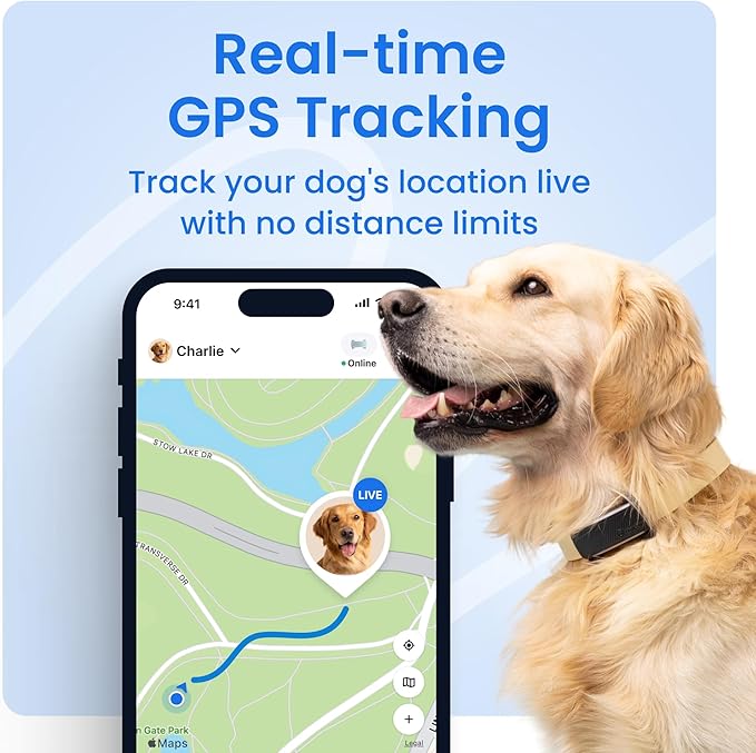 Tractive Smart Dog GPS Tracker | Live Pet Tracker with Virtual Fence | Vital Signs Monitoring of Heart & Respiratory Rate | Bark Monitoring | Dog Collar Attachment (Bundle of 2, Black & Brown)