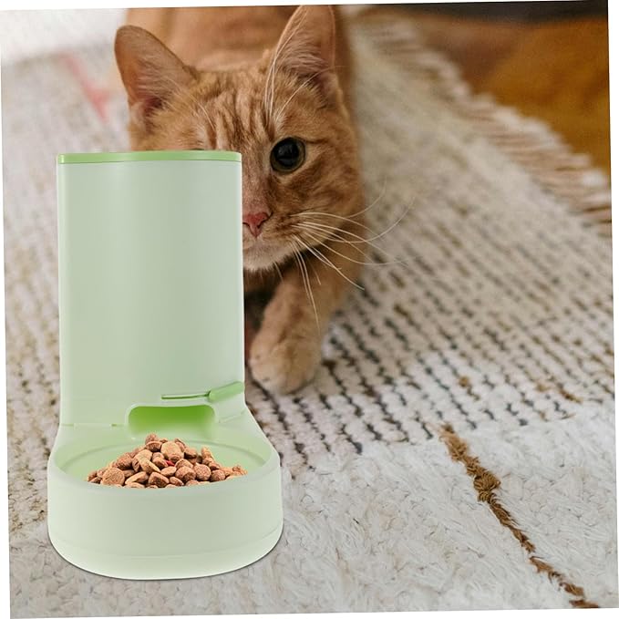 Cat Food Dispenser Machine Auto Feeding Station Non-Spill Bowl Pet Drinking Fountain Clean Design Suitable for Cats and Dogs
