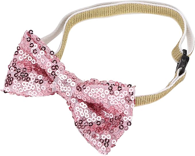 Dog Birthday Hat and Bow Tie Set, Adjustable Soft Pet Party Supplies, Cute Birthday Decorations with Banner for Small Medium Dogs, Washable Polyester Cotton Fabric (Pink)