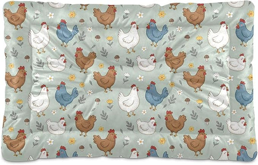 Dog Bed for Crate Washable Pet Sleep Pad, Country Style Kennel Mat with Non-Slip Bottom, Soft Fluffy Supplies Pet for Dogs and Cats (36x24 inch)