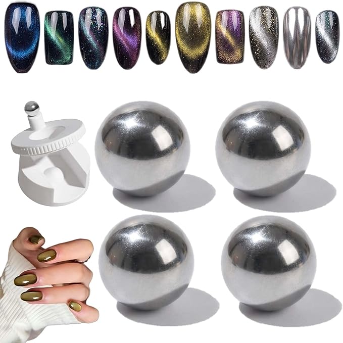 2026 New Rotating Cat Eye Magnet, 360° Rotating Cat Eye Magnet For Nails,Glass Bead NailMagnet
