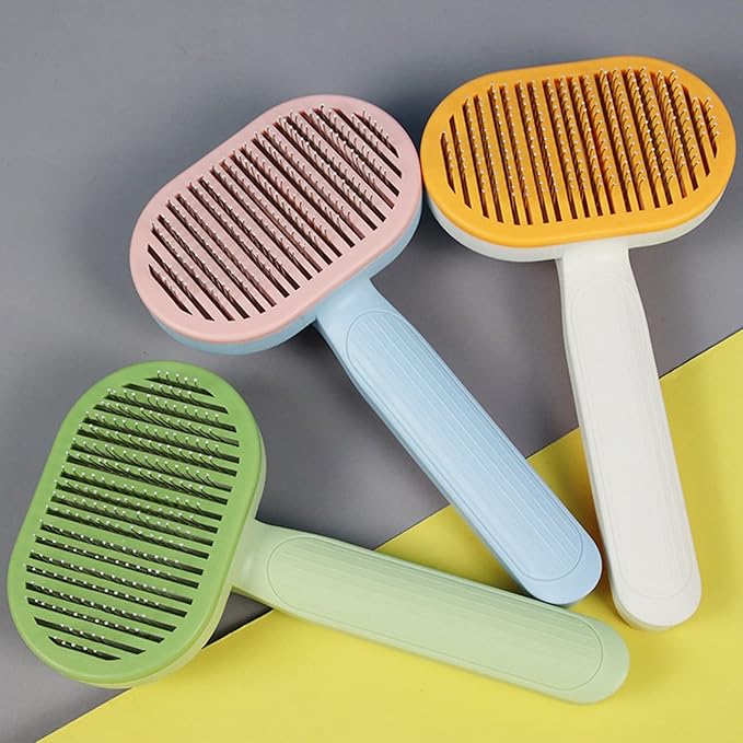 Pet Brush Slickers Comb Bent Steel Needle For Shedding & Grooming For All Long/Short Hair Dogs Cats Pet Dog Slickers Brush Soft Massage Grooming For Dogs Cats With Double