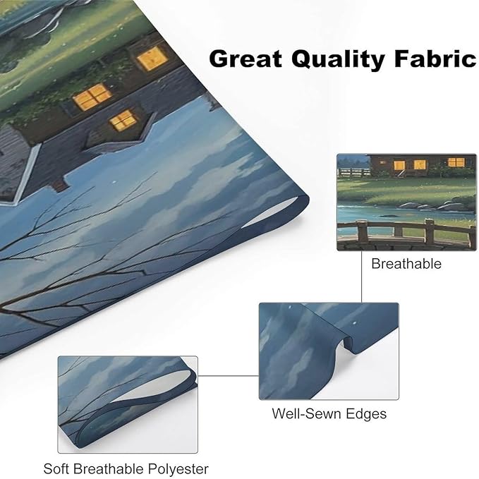 Dog Bandana Spring Pet Scarf Adjustable Triangle Full Moon Bridge Black Cat Printing Dog Bib Washable Polyester Puppy Bandana for Small Medium Large Dogs Cat Birthday Party Supplies