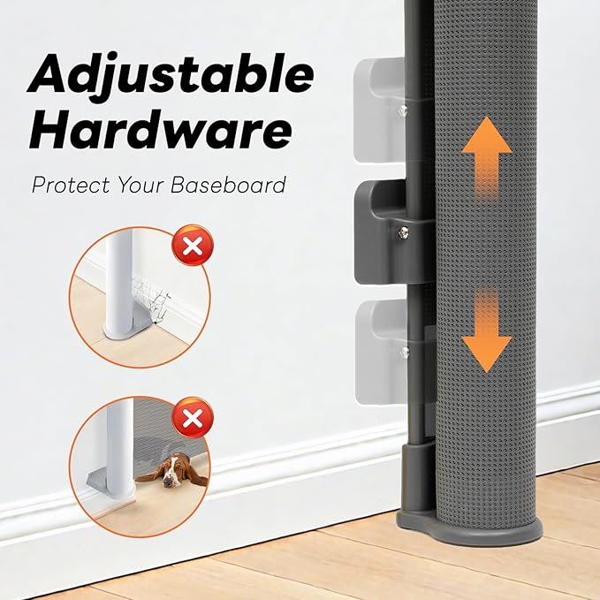 70 Inch Wide Retractable Baby Gate for Doorways, Extra Long Dog Gate Indoor Pet Gate Retractable Gate Outdoor Gates for Decks, Extra Long Baby Gates for Large Openings, Gray