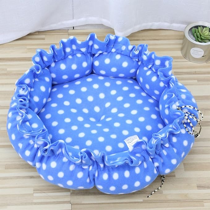 Windproof Warm Pet Bed House Drawstring Design Washable Soft Cushions Kennel for Small Dogs Cats Pet Supplies Houses for Indoor Large Houses for Warm No Heating Pad House Windproof for Winter