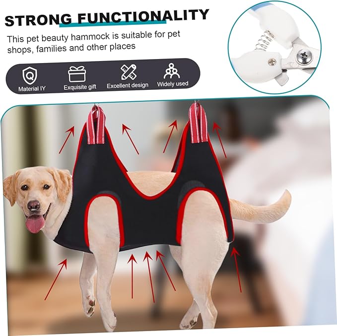 Kisangel Professional Cat Dog Grooming Hammock Nail Clippers Set Dog Grooming Bag for Medium and Small Pets