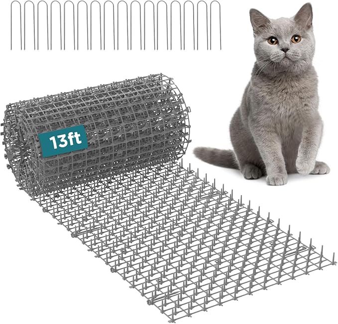 Petfolio 13ft Scat Mat for Cats - Cat Deterrent Mat, 78 inch x 11 inch PP Plastic Spikes is Effective for Cat Repellent Outdoor & Indoor. Pet Deterrent to Keep Cats Out of Yard Permanently