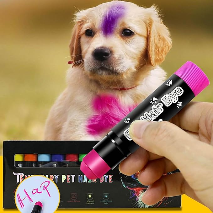 12 Color Pet Hair Dye Chalk Safe and Fun For, Halloween, Party Pet Hair Coloring For, Halloween Grooming Supplies
