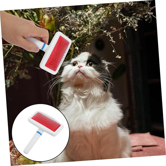 5pcs Dog Slicker Brush Cat Grooming Comb for Shedding Knot Removal Pet Hair Cleaner Tool for Long Haired Dogs Cats Skin Friendly Design for Easy Grooming