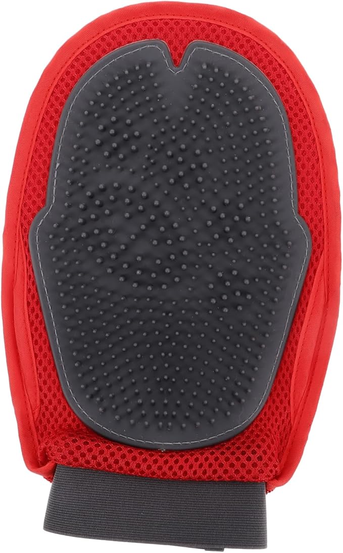 TOYANDONA Double Sided Pet Massage Glove Brush for Gentle Grooming Efficient Hair Deshedding Tool for Cats Dogs with Breathable Mesh Comfortable Padding for Pet Care