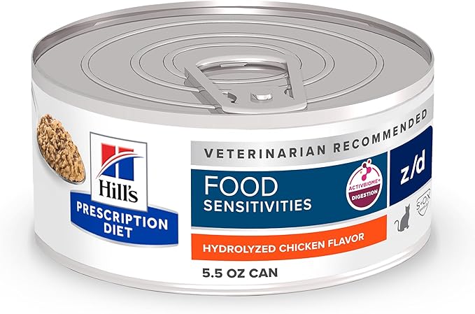 Hill's Prescription Diet z/d Skin/Food Sensitivities Hydrolyzed Wet Cat Food, Veterinary Diet, 5.5 oz. Cans, 24-Pack