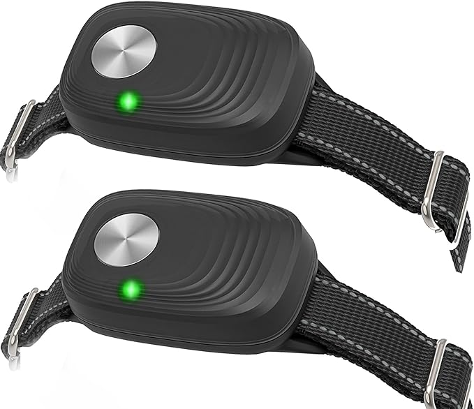 Automatic Pet Door Collar MS-6, Compatible with High Tech Pet Door, Luxury Design, Black, 2PK