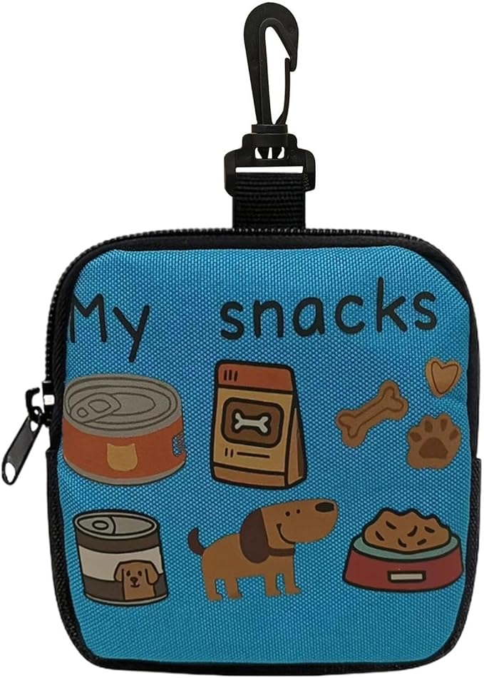 Treat Bag for Dog Training - Lightweight Pet Supplies - Small Dog Snack Pouch Treat Pack | for Walking Outdoor Camping Travel Vacation Hiking Adventure