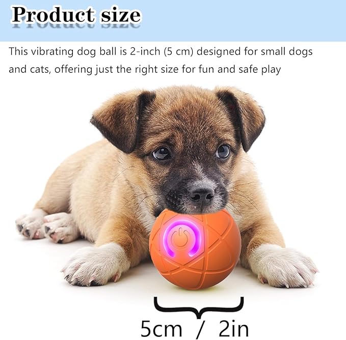 IRIDESCENT Interactive Dog Toys Dog Balls Activated Automatic Rolling Ball for Puppy Small Medium Dogs
