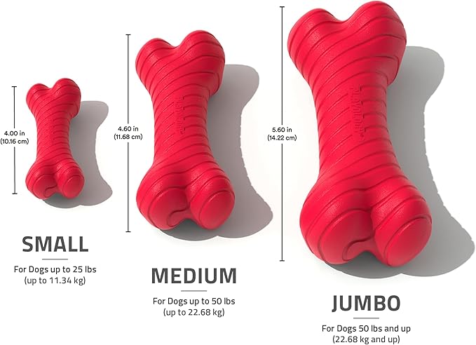 Playology Dog Toys | Dual Layer Bone Durable Chew Toy Bone for Dogs | Medium Grandma's Gravy Scented Toy - Easy to Clean and Made from Non Toxic Materials