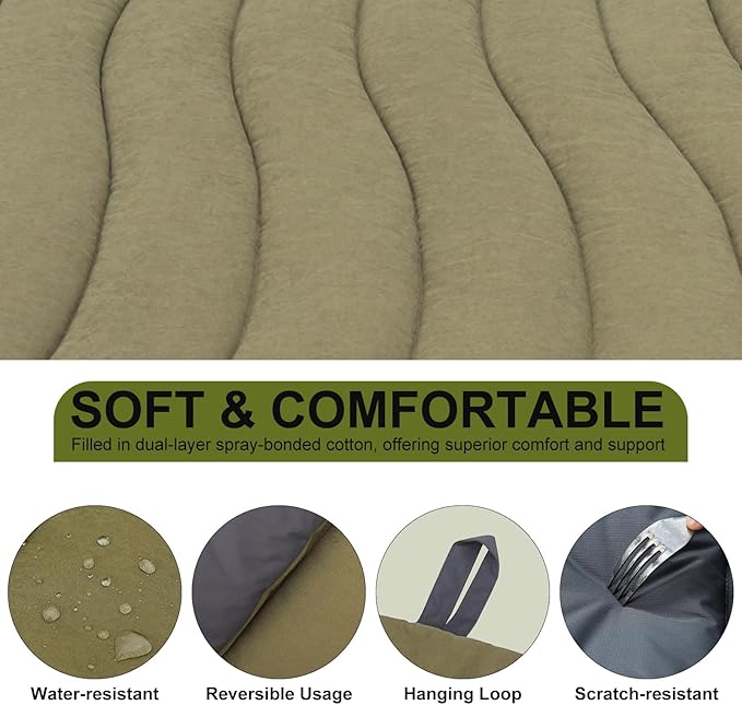 BINGPET Outdoor Travel Dog Bed for Large/Medium Dogs,Portable Waterproof Camping Mat with Carry Bag,Foldable Outside Bed,Machine Washable Indoor Pet Mat for Small,Medium and Large Dogs 26"x43"