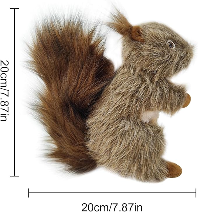 Realistic Squirrels Dog Toy with Squeaker Sound Interactively Pet Supplies for Anxieties Reliefs and Boredom Dog Anxieties Reduction Toy