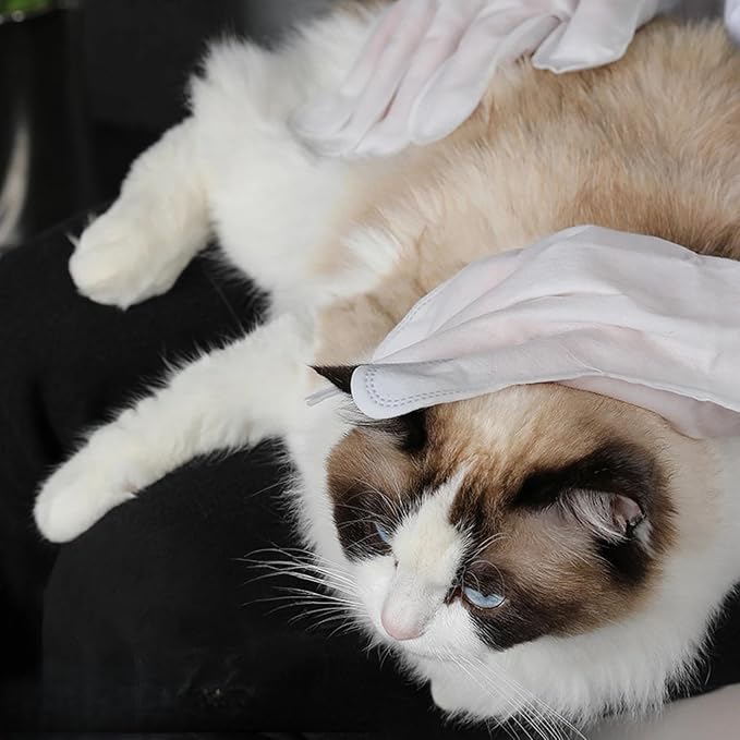 Pet Grooming Gloves Dog Wash Wipes for Bathing & Deodorizing, Reusable Cat Cleaning Gloves for Shedding & Deshedding