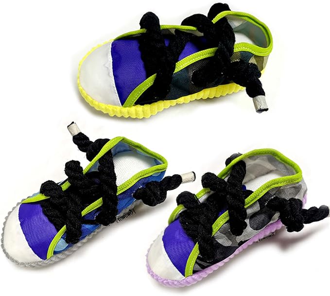 Dogs Chew Toy Shoe for Aggressive Chewer Pet Plush Puppy Soft Teething Rope Lovely Squeaky Pet Supplies Dogs Plush Squeaky