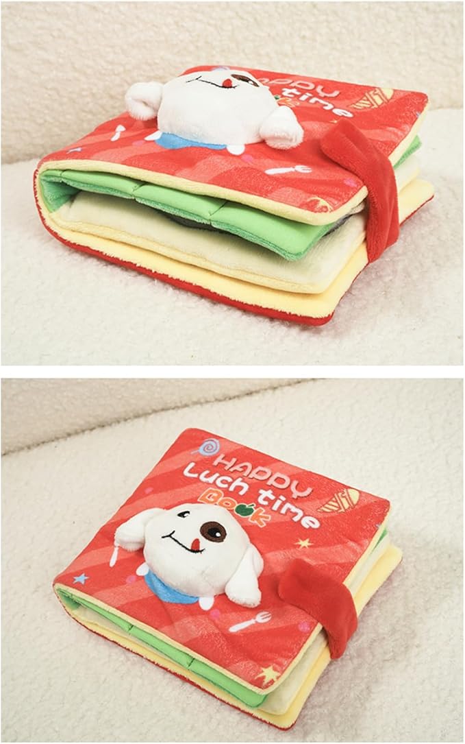 Squeaky Snuffle Mat - Pets Puzzle Toys, Cute Slow Feeder, Pet Snacks & Educational Toys | Puppy Lunch Box Book Dog Treat Puzzle Dog Feeding Mat Interactive Toy Plush for Pet Supplies