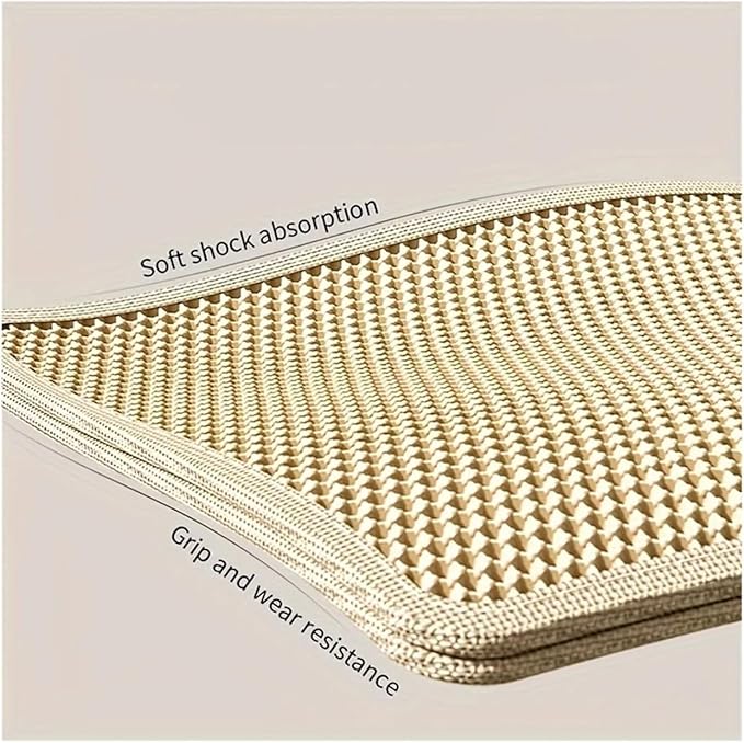 1Pc Large Size Cat Litter Honeycomb Double Layer Design,Urine Waterproof,Easy Cleaning,Scatter Control,Stay Clean(Black,S-40x50cm)