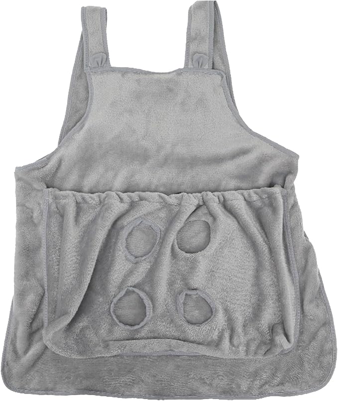 Cats Holding Carriers Velvets Aprons Slings Accompany Bag Indoor Use Smock with Pocket Cats for Nail Cutting