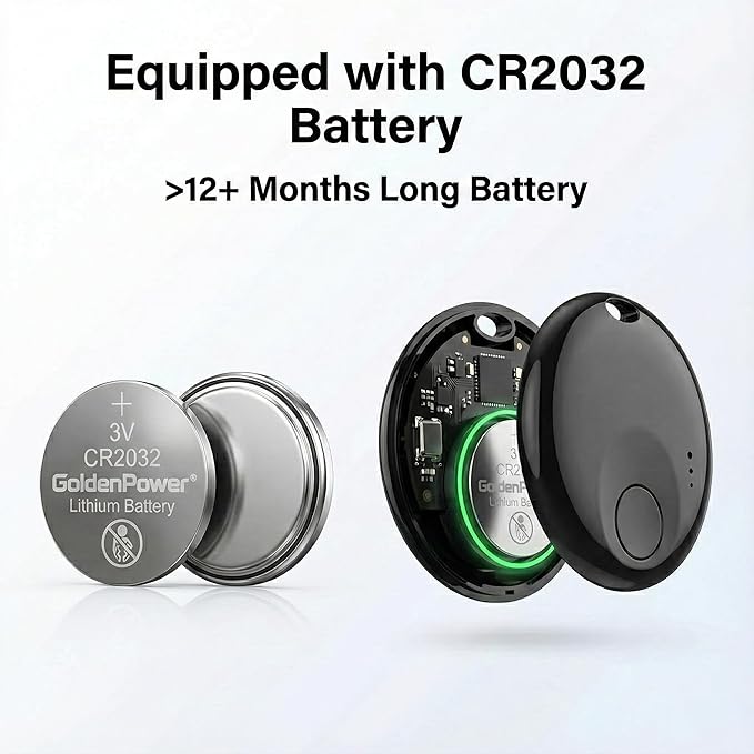 Air Tracker Tags-1 Pack, Bluetooth Tracker with Sound, Compatible with Google’s Find Hub (Android) and Apple Find My (iOS), for Keys, Wallets, Luggage, Pets, No Subscription (Black)