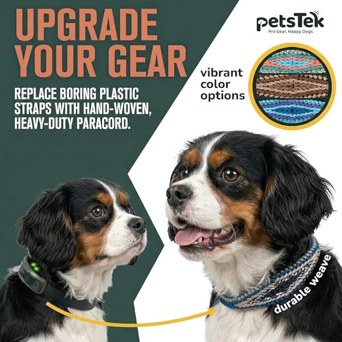 E-Collar Cover - for Medium Dogs with 16-22" Neck Size - Adjustable Nylon Cord, Quick Release Buckle, Heavy Duty Strap Compatible with Dogtra, Educator, SportDog, Garmin, Bousnic, Jugbow (Riviera)
