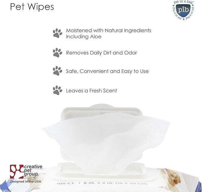 All-Purpose Dog Wipes - Pet Wipes for Dogs with Natural Ingredients - Puppy Wipes with Aloe Extract for Everyday Use, 100-Pack