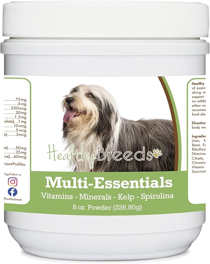 Healthy Breeds Bearded Collie Multi-Essentials Powder for Dogs - an Ideal Supplement of Vitamins, Minerals & Antioxidants for Your Dog - 8 oz