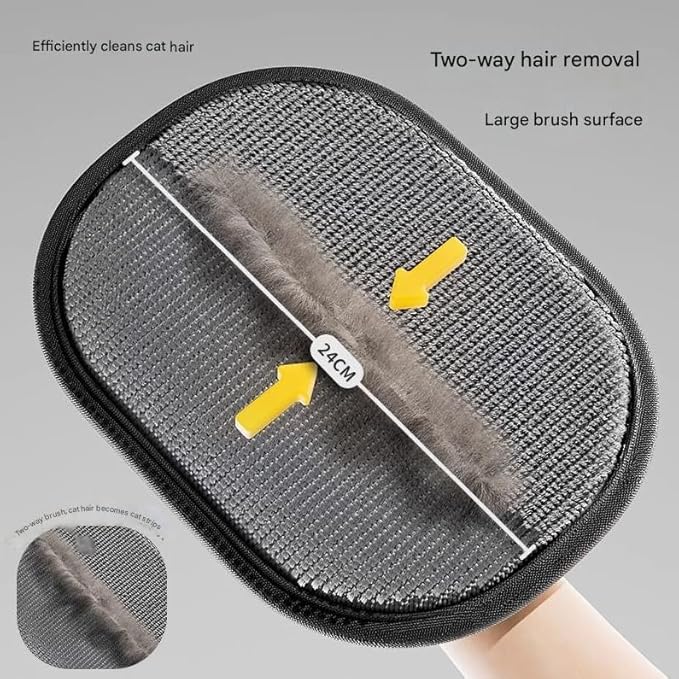 Pet Hair Remover Electrostatic Gloves, Pet Hair Removal Gloves for Cats & Dogs, Double-Sided Reusable Electrostatic Glove for Couch, Clothing, Carpet (2PCS)