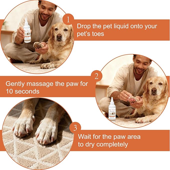 Dog Paw Cleaner- Dog Licking Paws Care | Rinse-Free Dog Toe Cleaner to Reduce Occasional Licking, Deep Clean & Moisturize | for All Dogs & Cats |3.4OZ