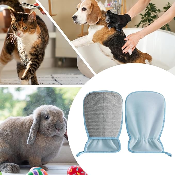 Dog Hair Remover Glove,Double-Sided Hamster Cleaning Supplies | Dog Grooming Gloves - for Clothes Bedding Sheets Carpets Sofas Mattress Pet Parents Office Car Travel Apartment Living Room