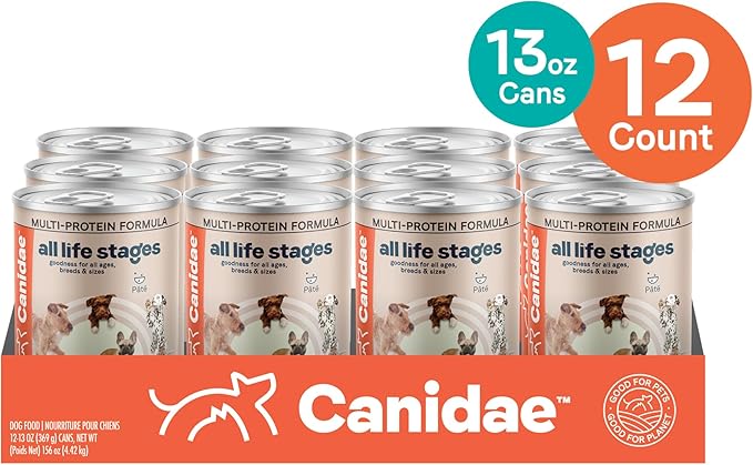 Canidae All Life Stages Premium Wet Dog Food for All Breeds, All Ages, Multi-Protein with Chicken, Lamb & Fish, 13 Ounce (Case of 12)