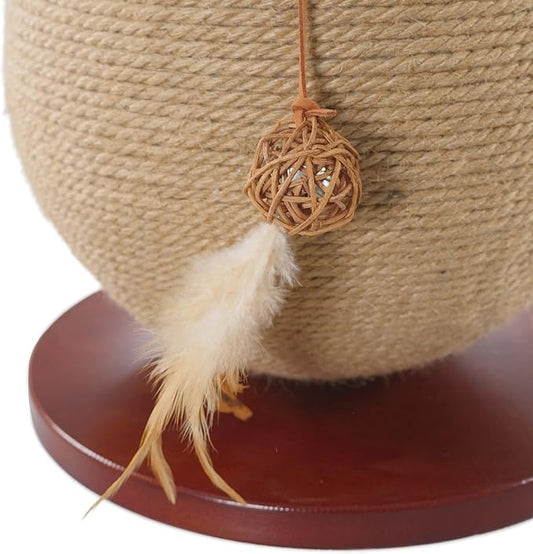 Rosewood Parsley Natural Jute Cat Scratcher, 30 x 30 x 33 cm