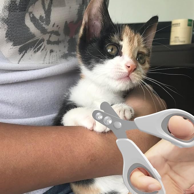 Nail Clippers for Cats, Claw Scissors for Pets | Nail Trimmer for Puppies Splash-Resistant, Home Use Travel Indoor Outdoor Camping Veterinary Grooming Cats and Dogs