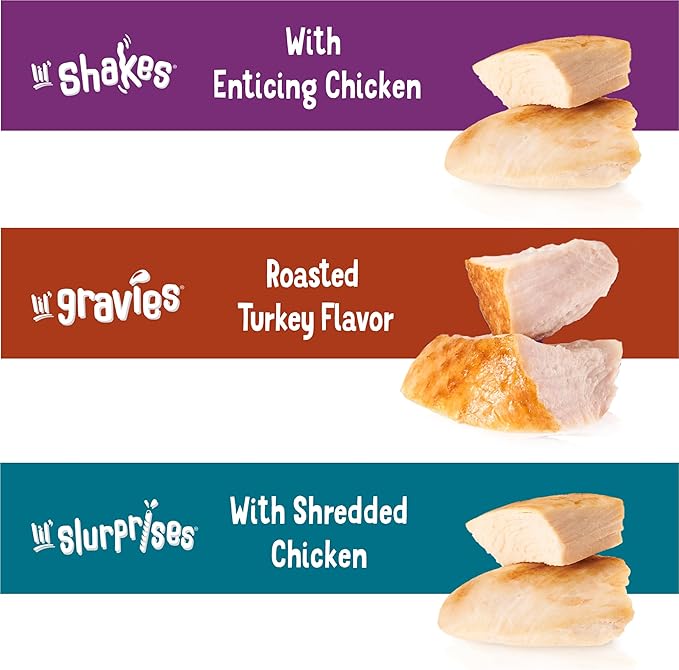 Purina Friskies Poultry Faves Lickable Cat Food Topper Variety Pack - 24 ct. Box