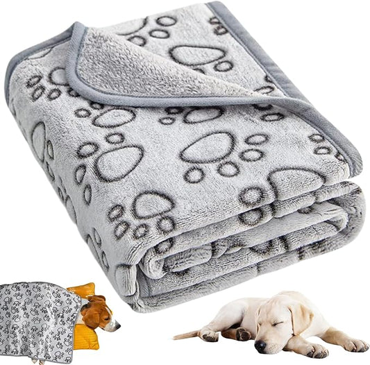 Dog Blanket Soft & Comfortable Cute Paw Printing Blanket Small 29.9x40.9 Inch Washable Dog Blankets for Small Dogs Cats Sleep Supplies Pet Lovers