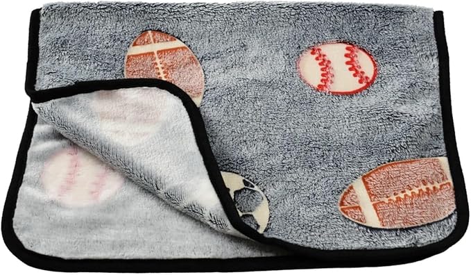 Dog Bed Mat Blanket Soft Cozy Pet Cushion for Small Large Dogs Spring Autumn Warm Travel Mats French Bulldog Chihuahua Supplies (Ball Print,80 x 100cm)