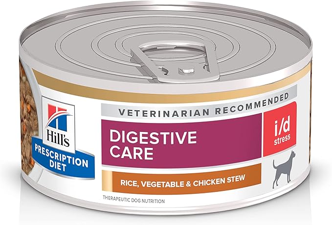 Hill's Prescription Diet i/d Stress Digestive Care Rice, Vegetable & Chicken Stew Wet Dog Food, Veterinary Diet, 5.5 oz. Cans, 24-Pack