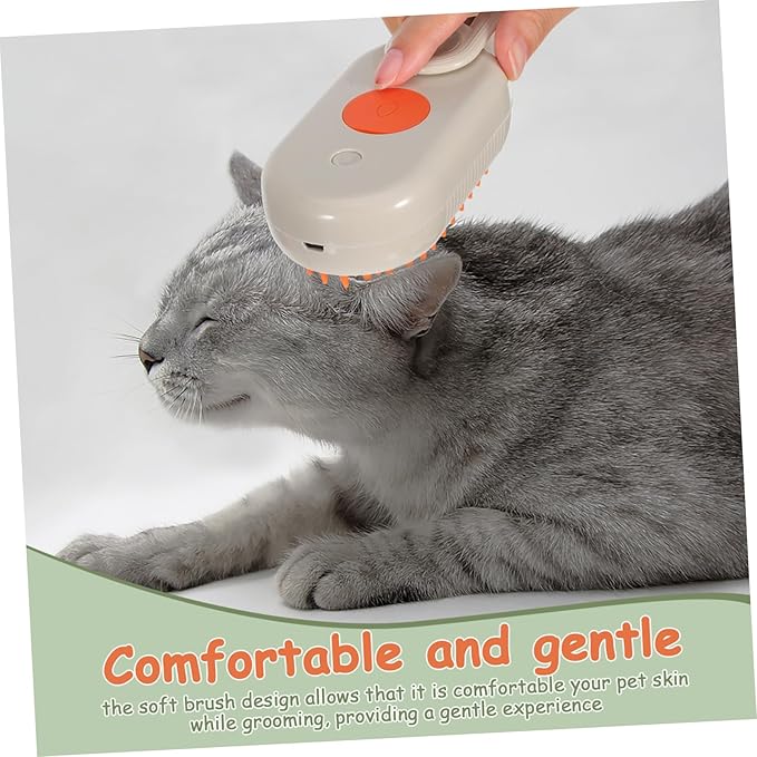 Milisten Pet Grooming Brush with Spray Rotatable Handle for Dog Bathing Cat Shedding Efficient Hair Removal Shedding Control for Long Haired Pets Compact Portable Design