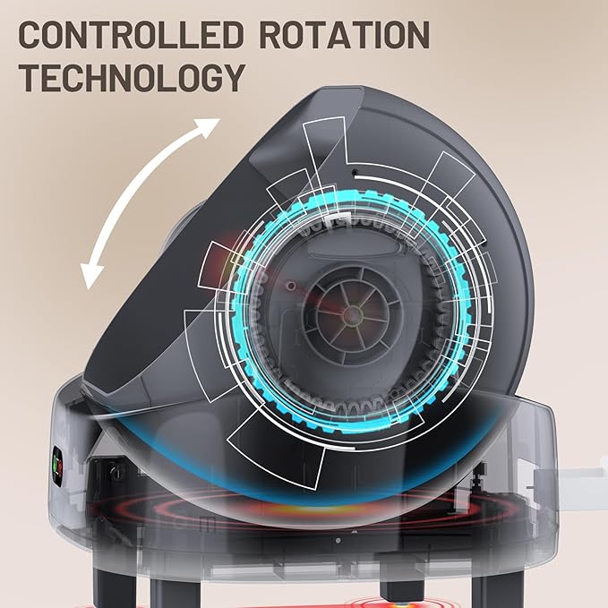 Self Cleaning Litter Box, Multiple Smart Safety Sensor, Open Top Automatic Litter Box, Large Capacity Multiple Cats, with APP Control/1 Trash Bag/1 Litter Mat, Cat Litter Box Automatic Cleaning