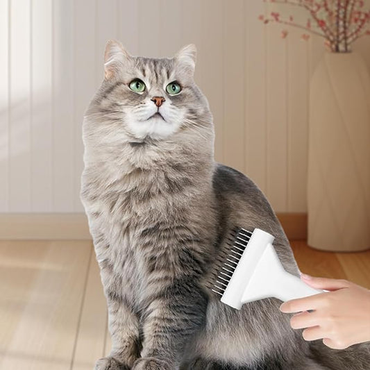 Cat Grooming Brush - Cat Hair Remover Brush | Pet Supplies, Dematting Comb, Undercoat Rake, Grooming Tool for Short Medium and Long Pet Hair
