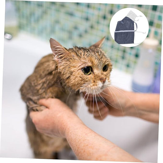 Kisangel Cat Shower Net Bag Breathable Pet Bathing Bag for Cats and Kittens for Grooming Bathing Nail Care and Treatment Strong and Tear-Resistant Design