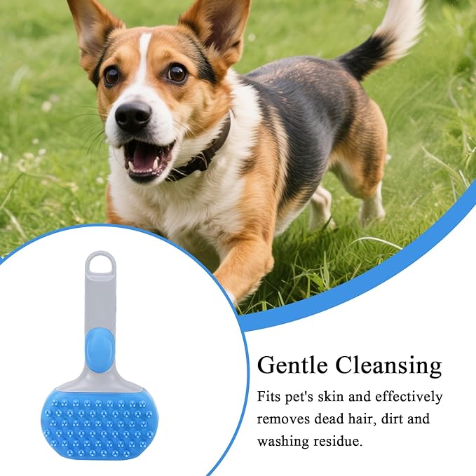 Cat Brush, Pet Grooming Brush Double-Sided, Knot Proof Deep-Cleaning Massager, Gentle Hair Care with Steam, Ergonomic Handle, Shedding Removal Bathing Kitten Dog Supplies