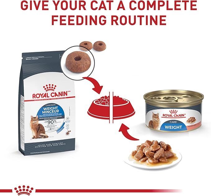 Royal Canin Feline Care Nutrition Weight Care Adult Thin Slices in Gravy Cat Food, 3 oz (Pack of 24)