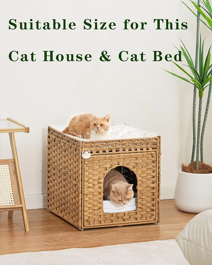 Cat Bed Pad for Indoor Cats, 19.3*17.7*1.57 inch Soft Small Pet Bed, Double Sided Washable Cat Bed Dog Bed, Self Heating Pet Pad, Indoor Breathable Pet Mat for Small, Medium, Large Cats Puppy