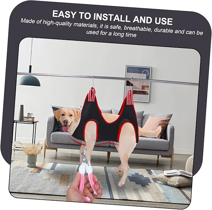 1set Pet Grooming Hammock for Cats Dogs Breathable Design for Easy Nail Trimming Random for Pets Convenient Assembly Disassembly Grooming Tool